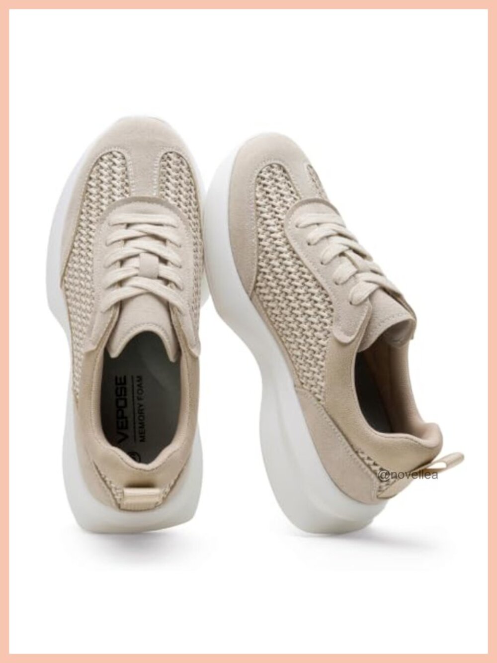 Women's Retro Platform Sneakers Lightweight Lace Up Walking Shoes